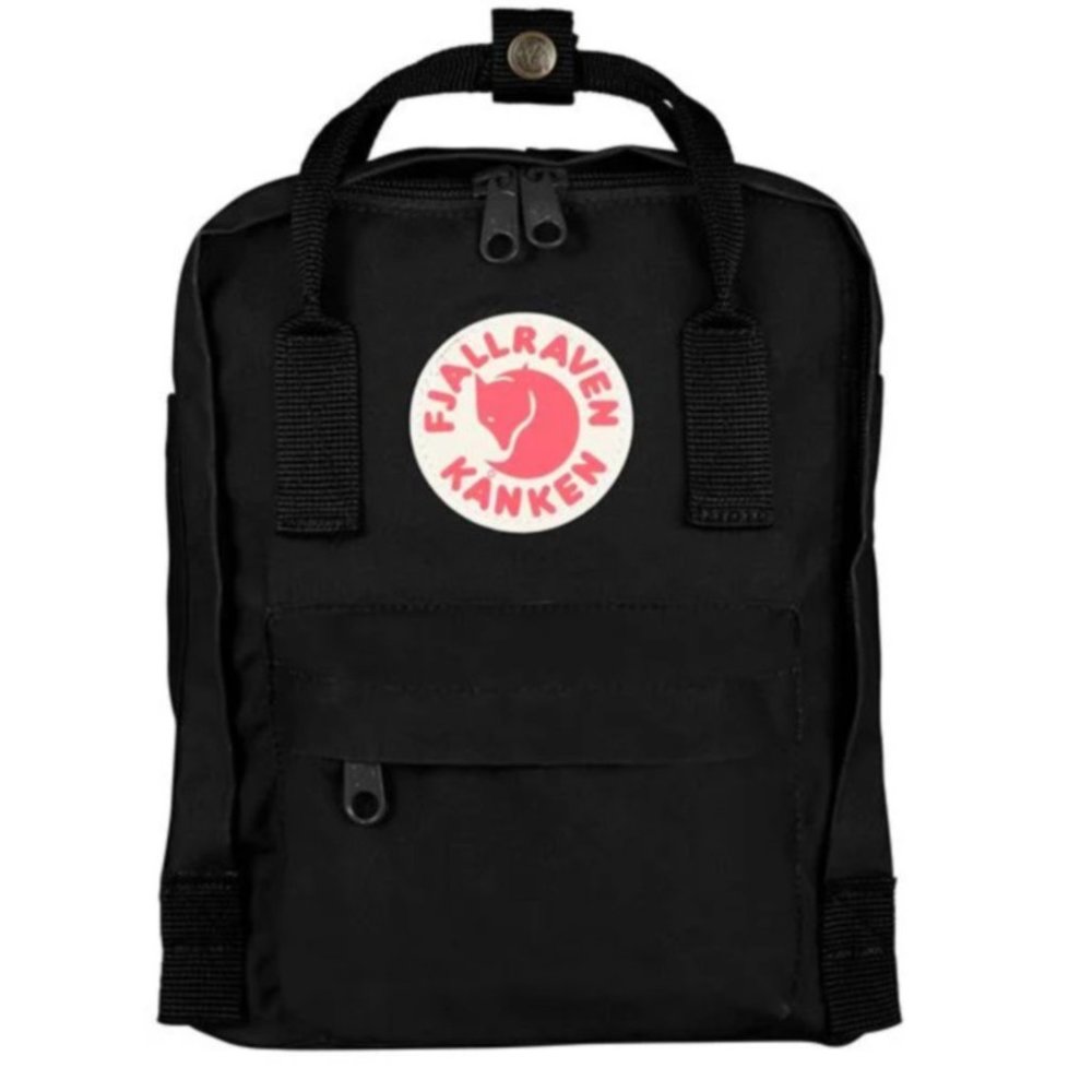 Fjallraven Kanken Mini Backpack Black Like New